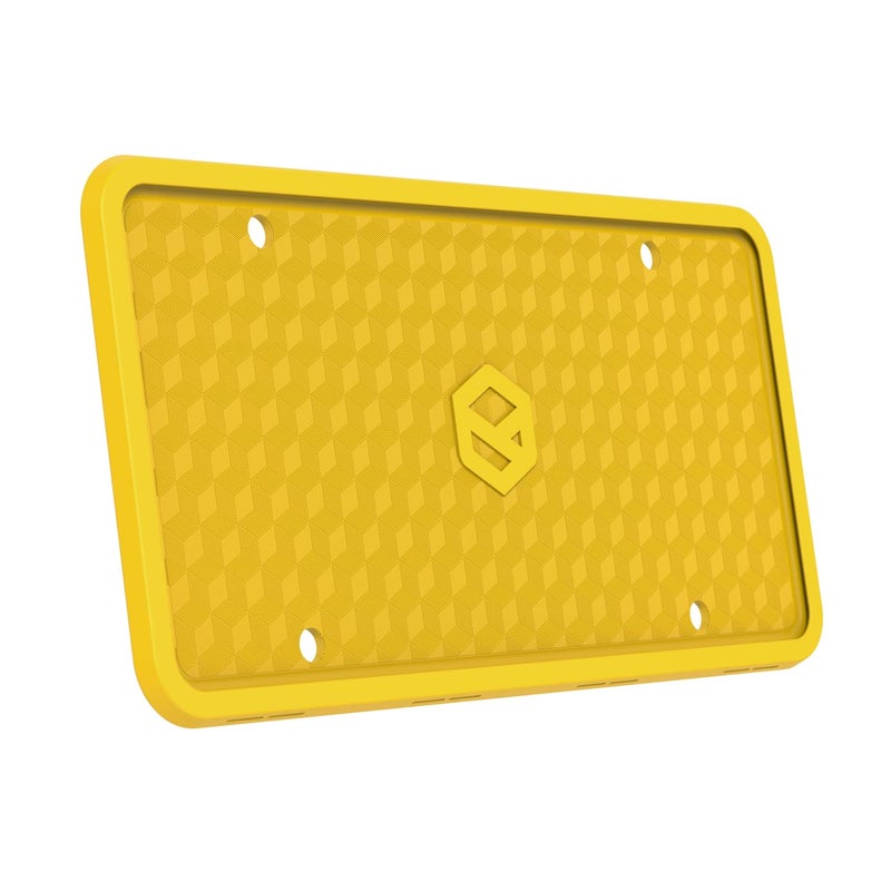 Rightcar Solutions Silicone License Plate Frame | The Original Premium Grade Silicone Car Plate Frame | Rust Proof, Rattle Proof, Weather Proof License Plate Holder (Yellow) - Image 1